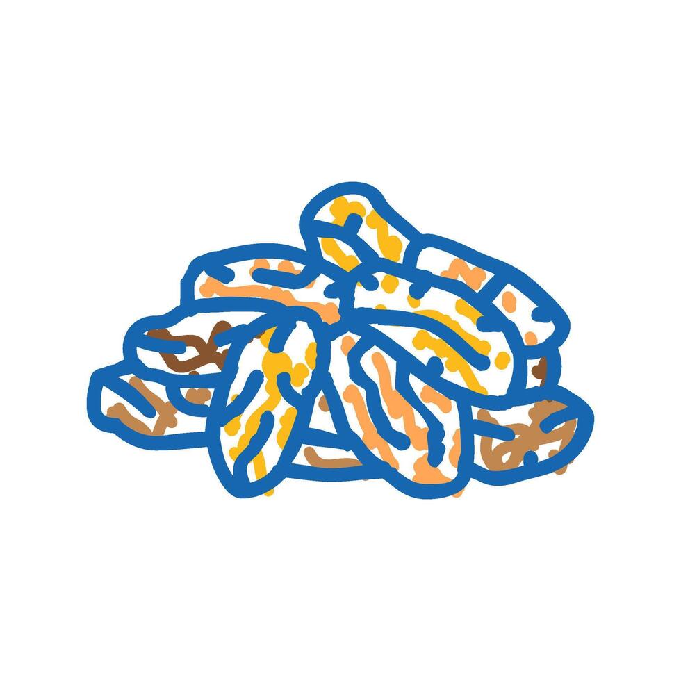 raisins dried fruit icon doodle illustration vector