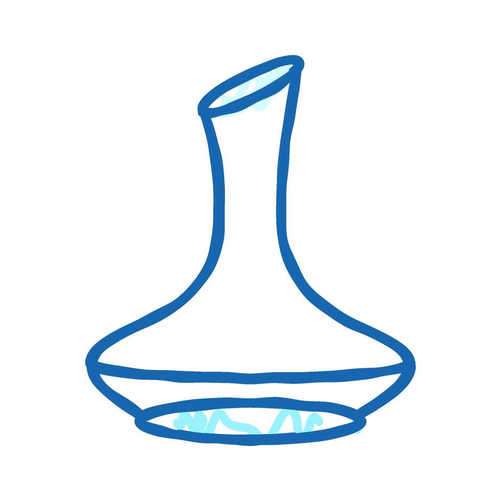 decanter alcohol wine glass icon doodle illustration vector