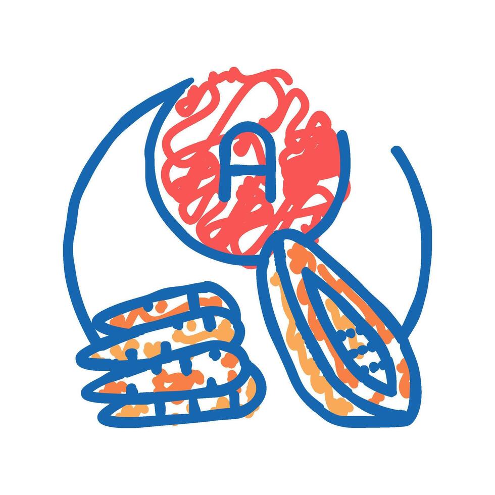 a vitamin icon doodle illustration vector