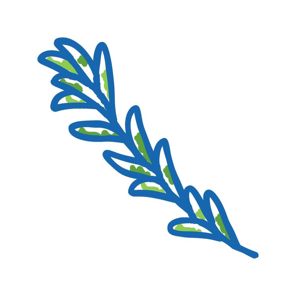 rosemary branch icon doodle illustration vector