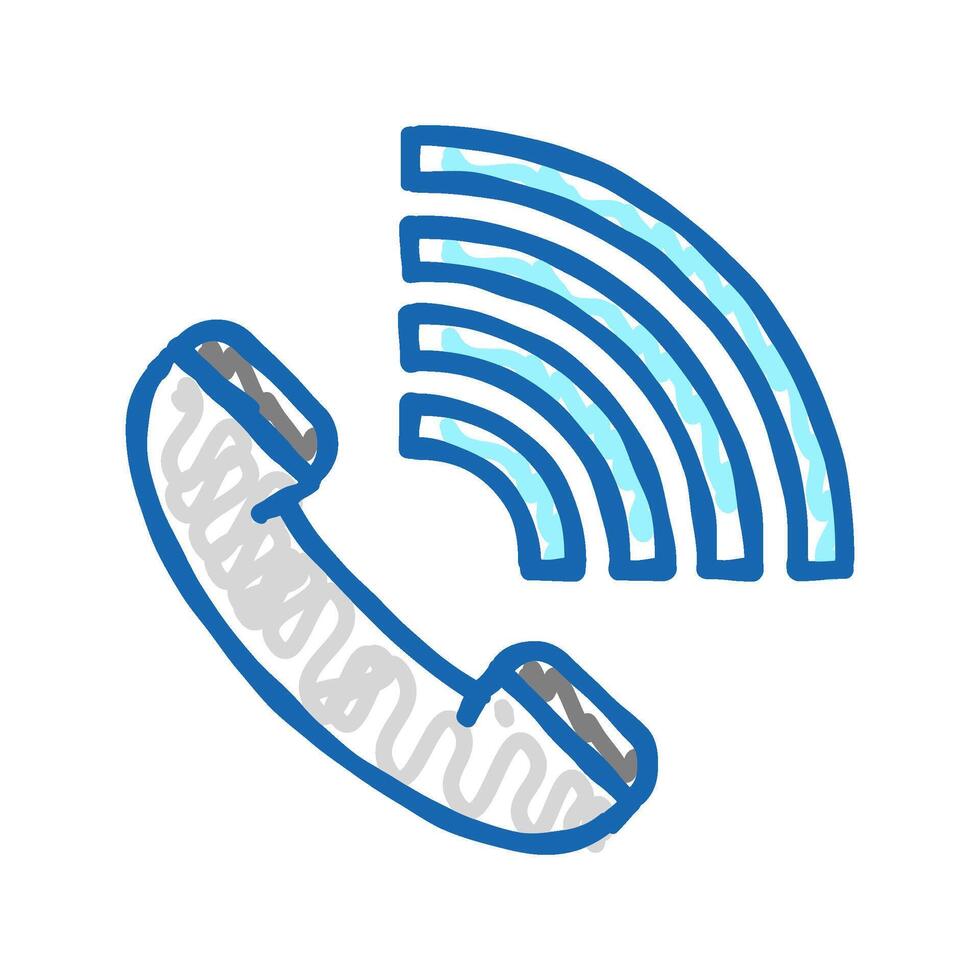 call emergency icon doodle illustration vector