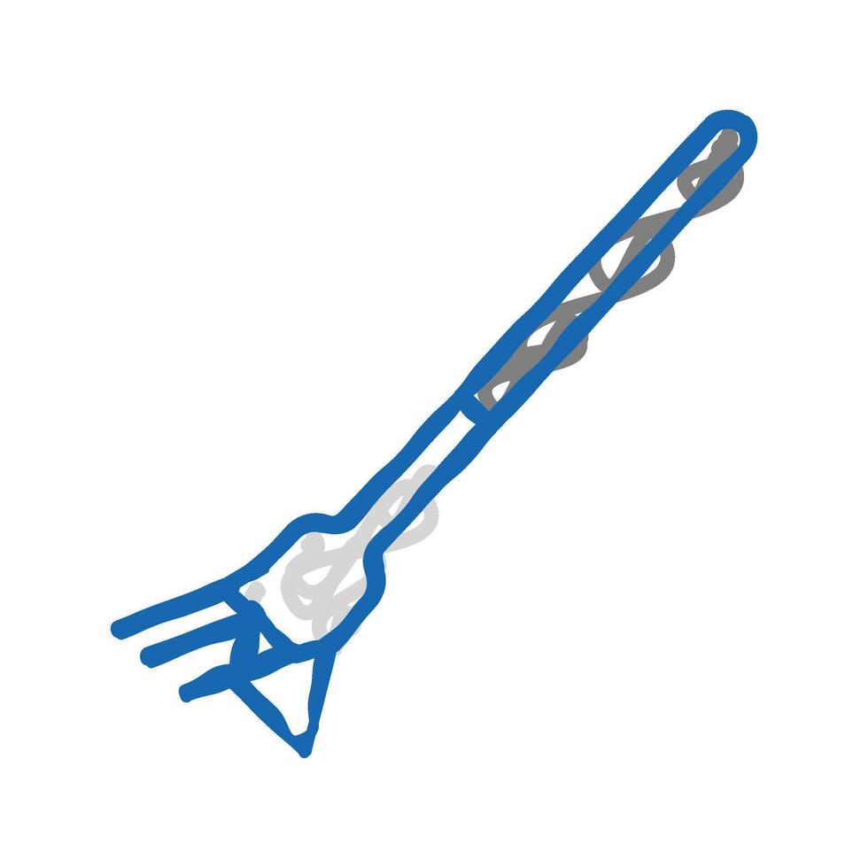 watermelon fork cutter icon doodle illustration vector