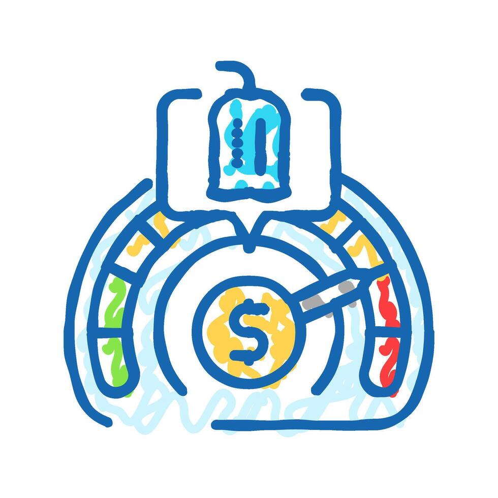 perception value consumer behavior icon doodle illustration vector