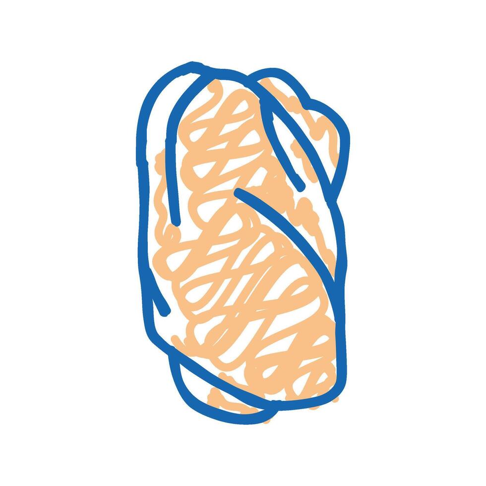 thigh boneless chicken icon doodle illustration vector