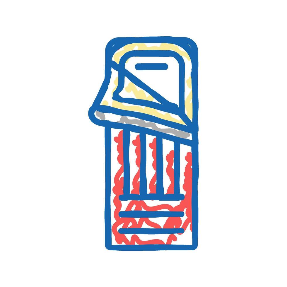 sleeping bag icon doodle illustration vector