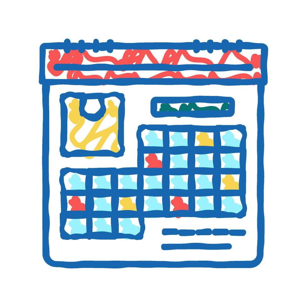 schedule delivery icon doodle illustration vector