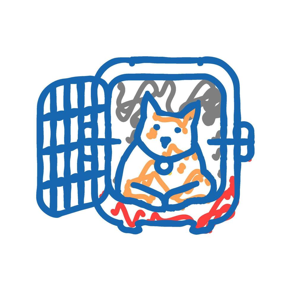 name tag cat breeding icon doodle illustration vector