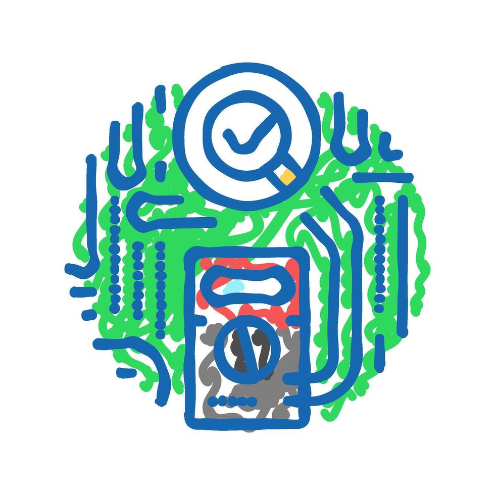multimeter testing electronics icon doodle illustration vector