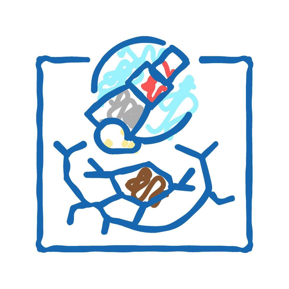 drywall repair icon doodle illustration vector