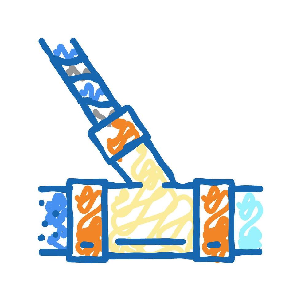 pipeline water filter icon doodle illustration vector