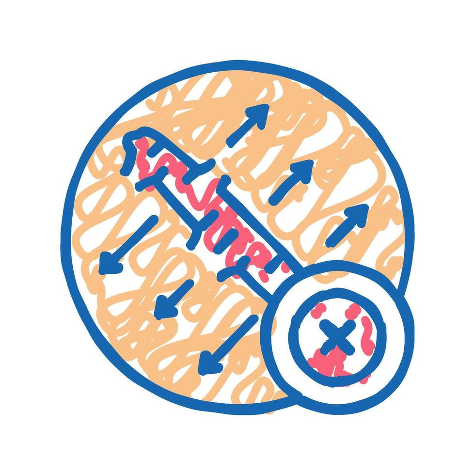do not stretch scar icon doodle illustration vector