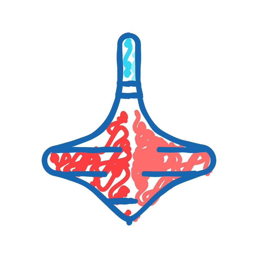 spinning top fidget toy icon doodle illustration vector