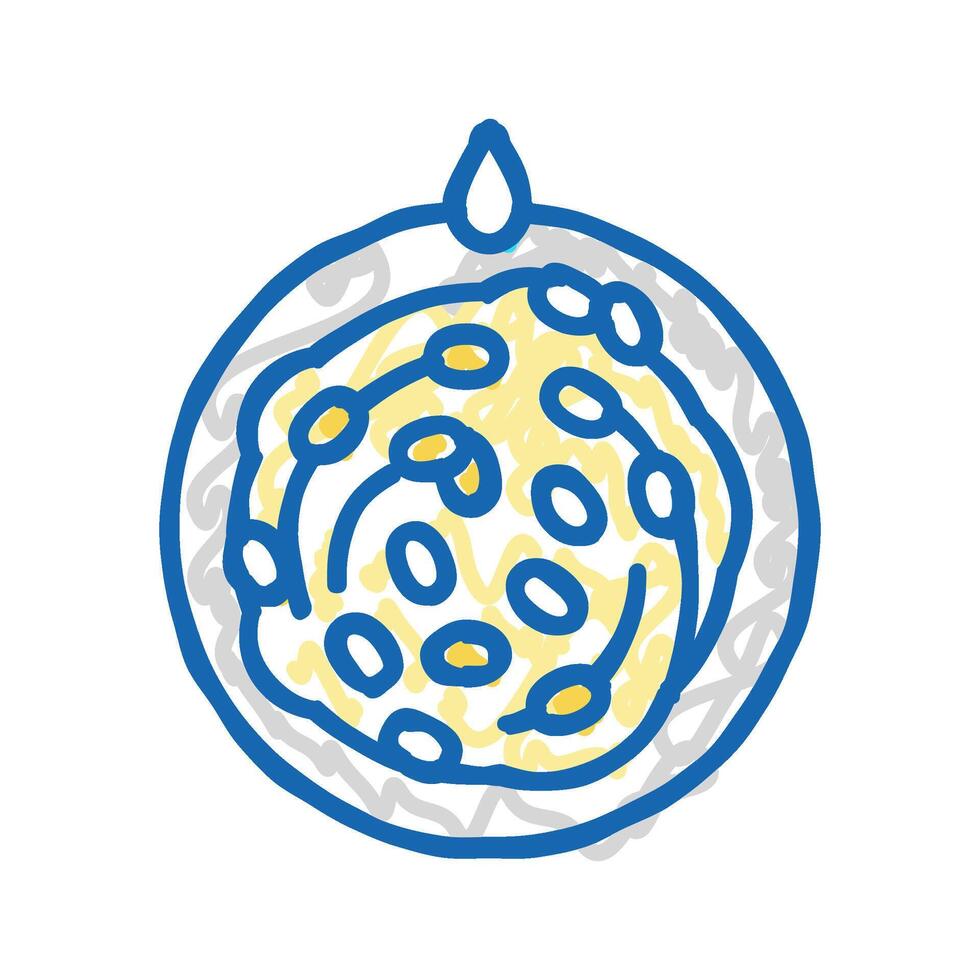 washing silkworm cocoon icon doodle illustration vector