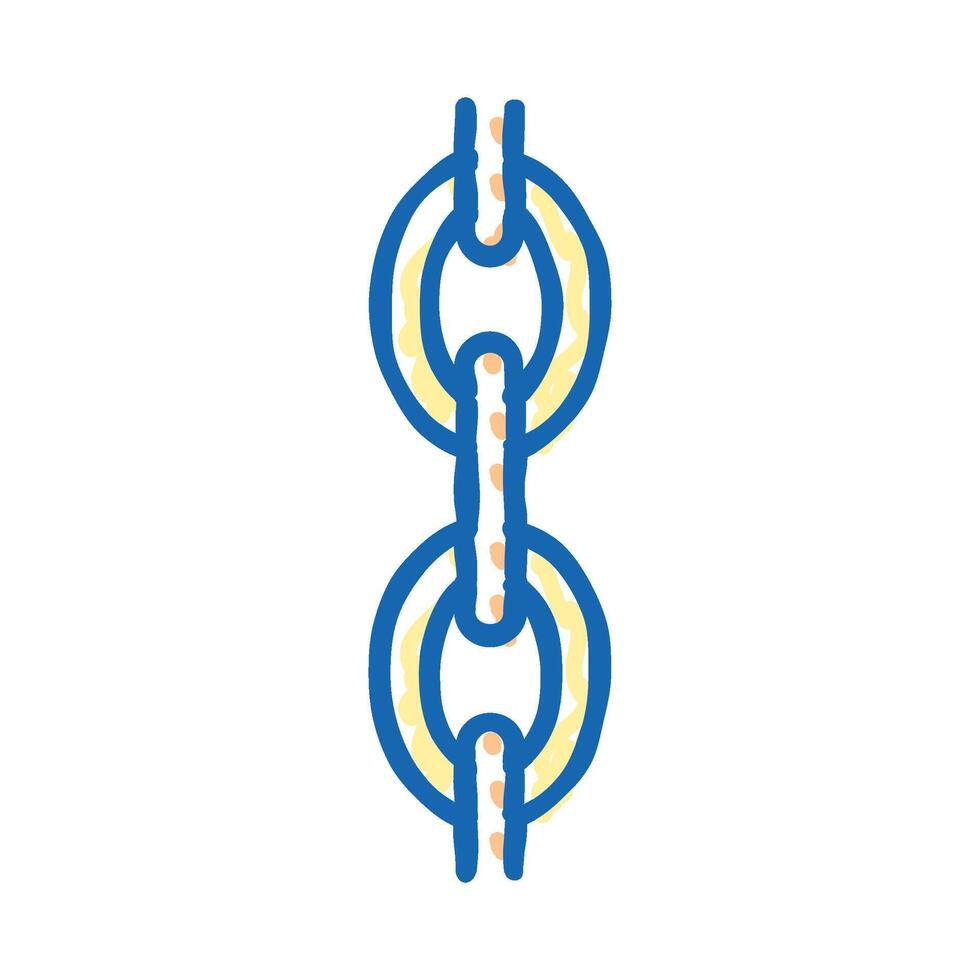 trace chain icon doodle illustration vector