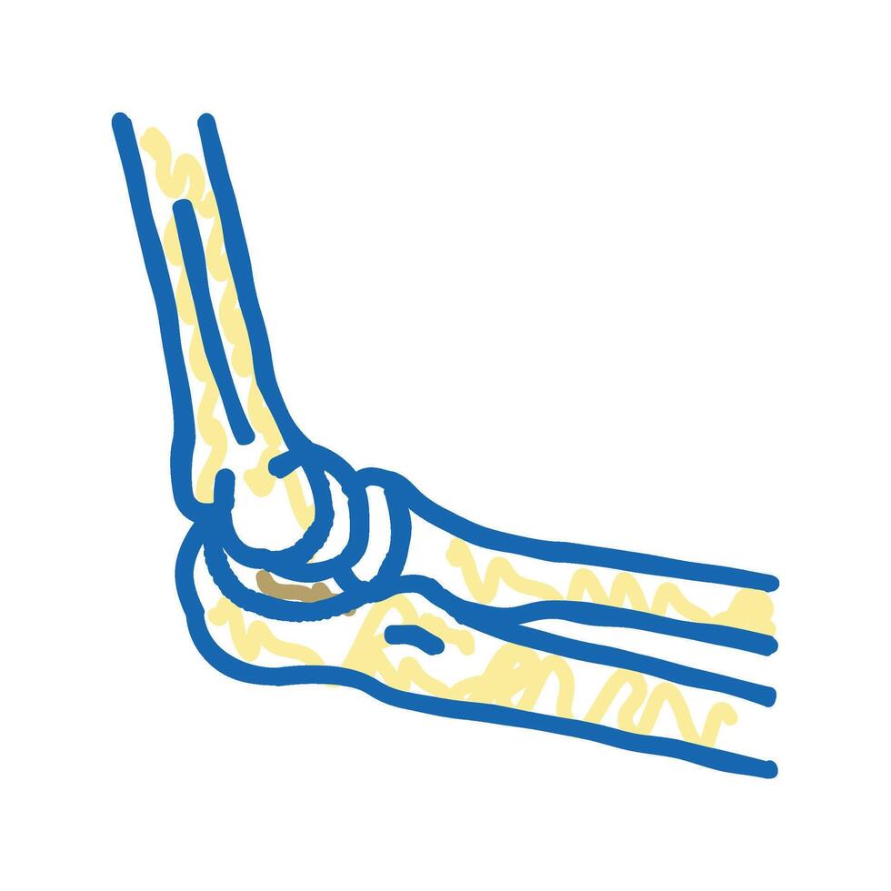 elbow bone icon doodle illustration vector