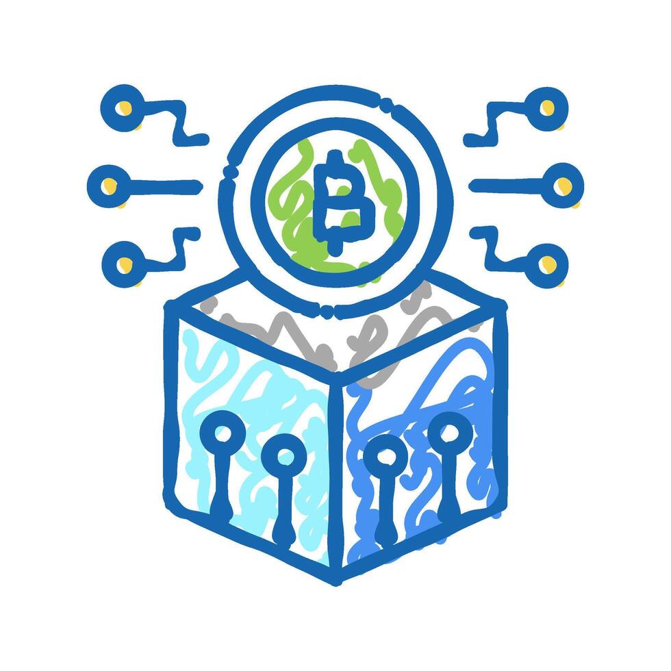 technology ico icon doodle illustration vector
