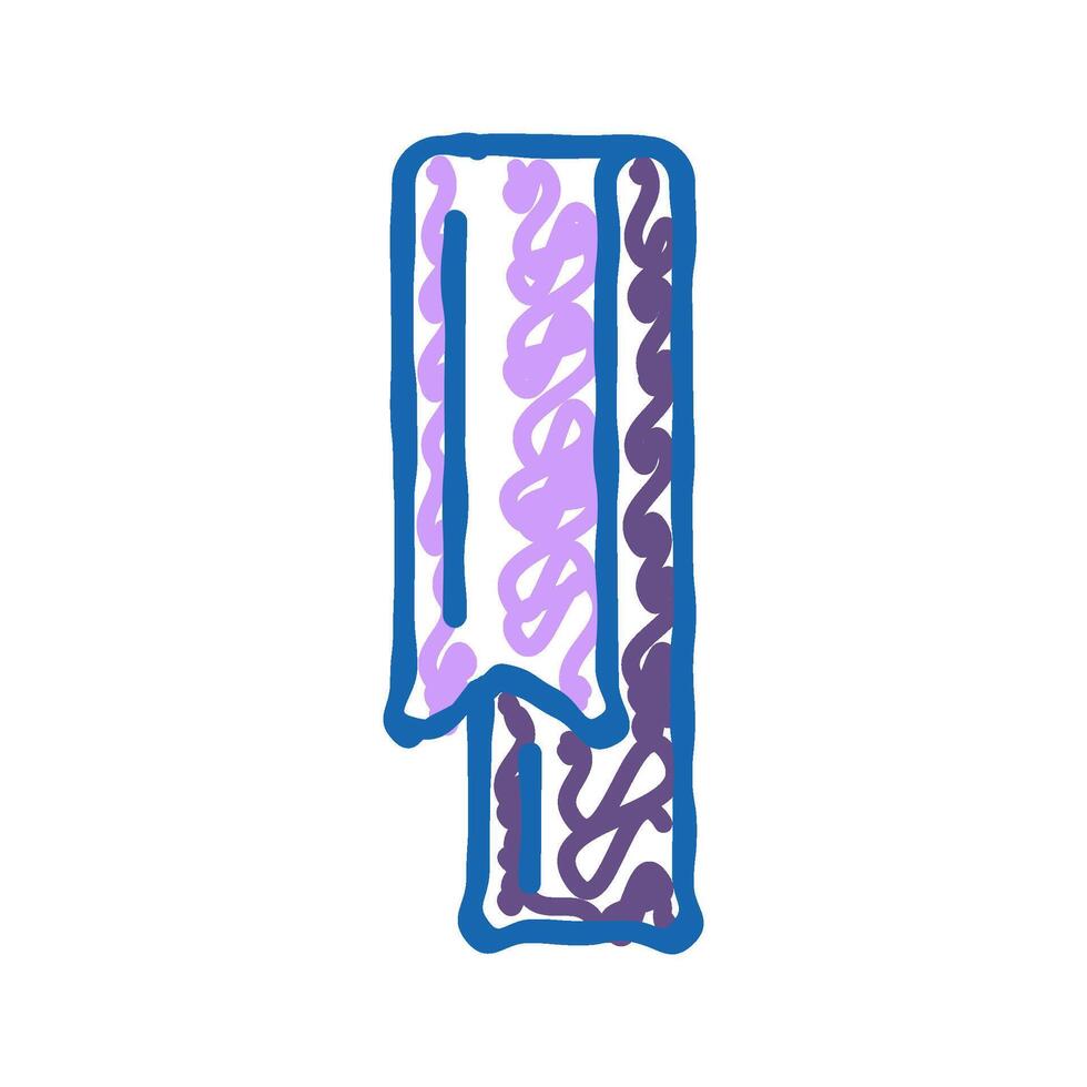 reminder ribbon list icon doodle illustration vector