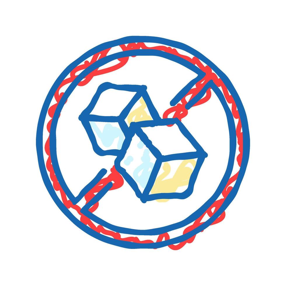 no preservatives product label warning icon doodle illustration vector