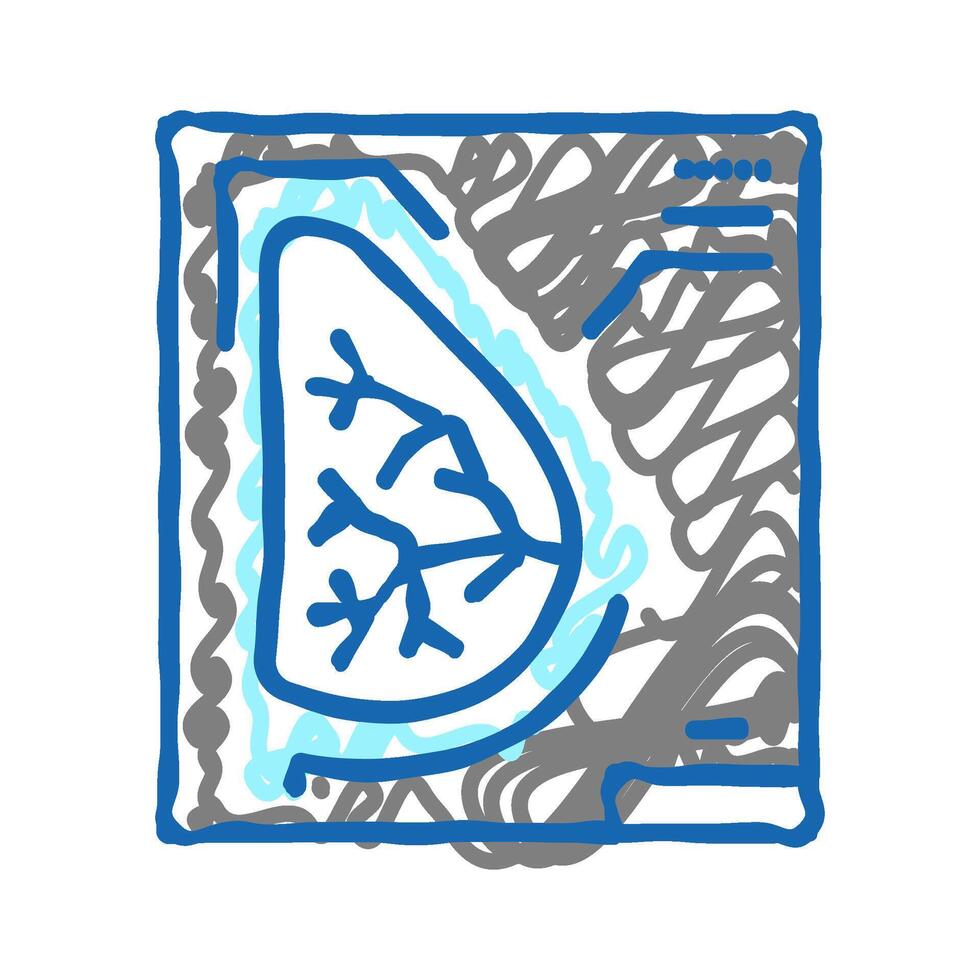 mammogram health check icon doodle illustration vector