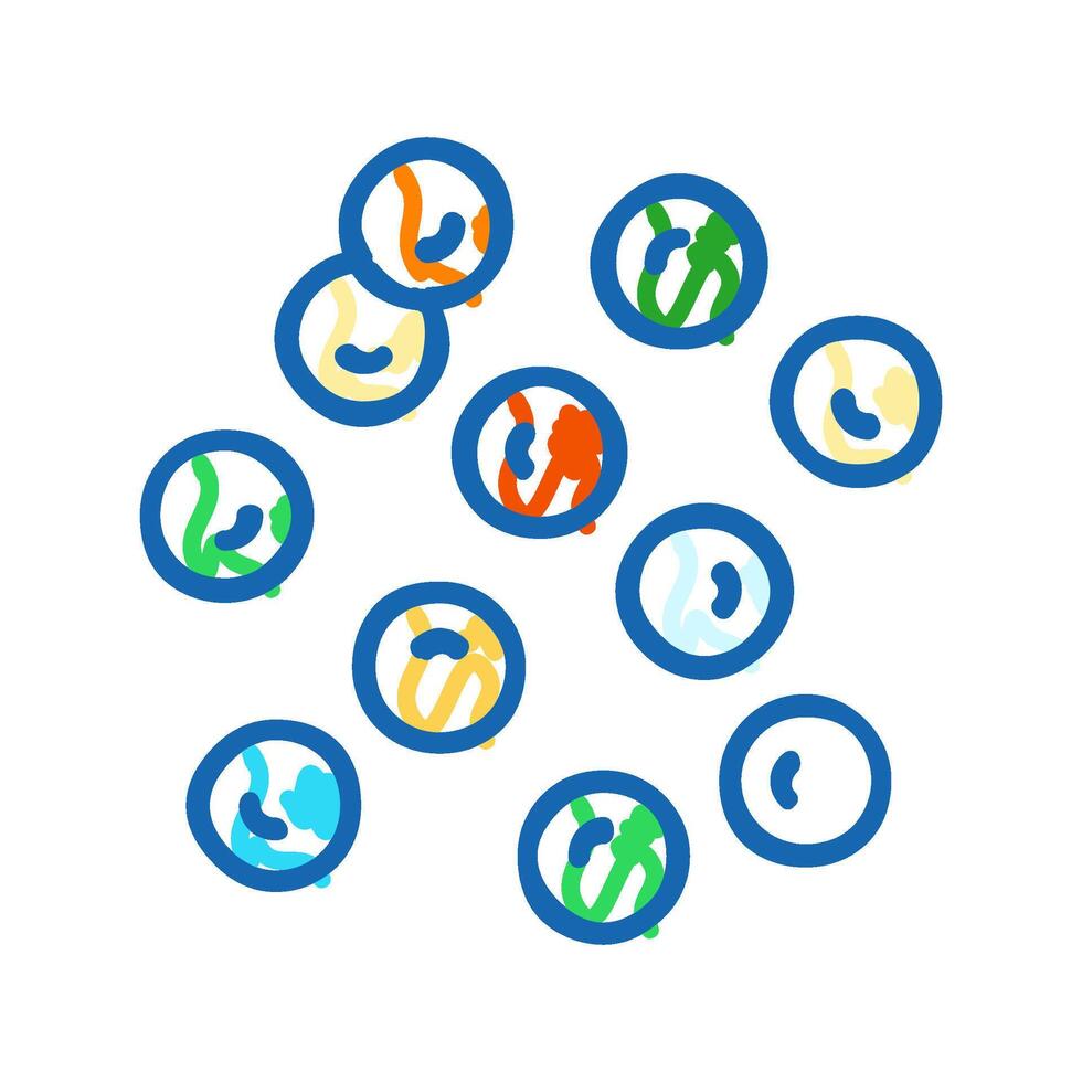 amino acids biochemistry icon doodle illustration vector