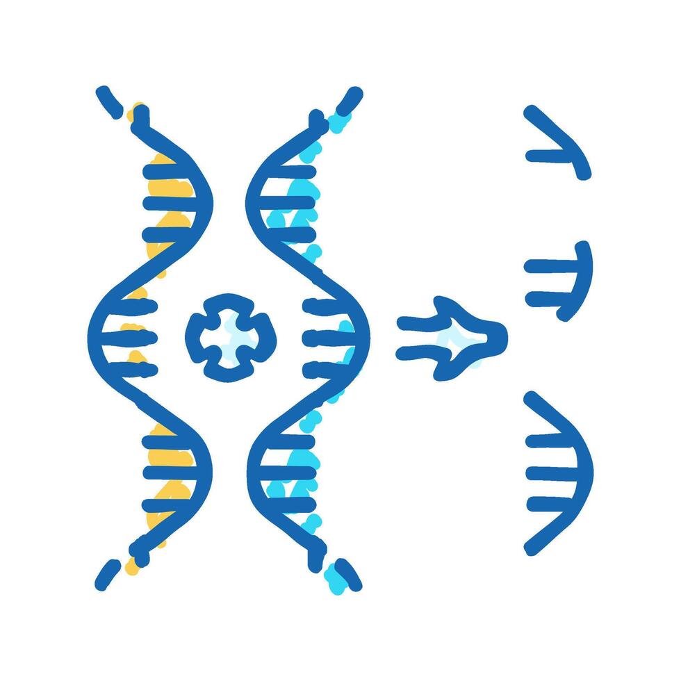 genetic diversity cryptogenetics icon doodle illustration vector