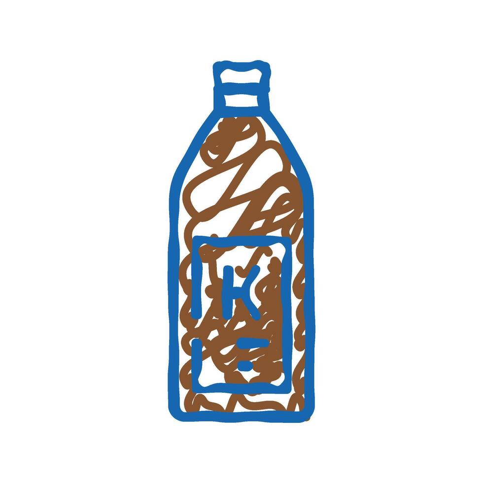 shampoo keratin bottle icon doodle illustration vector