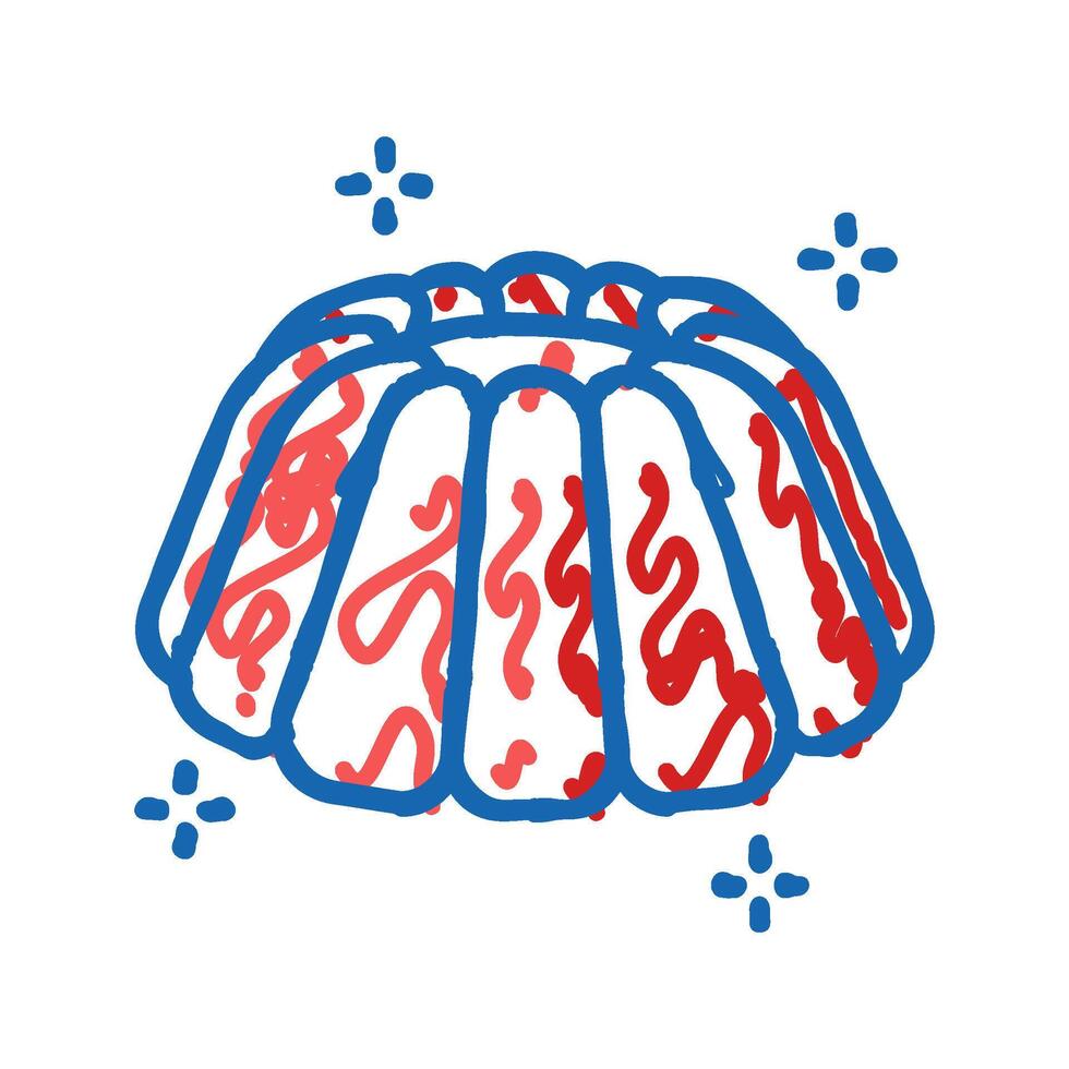 pudding jelly candy gummy icon doodle illustration vector