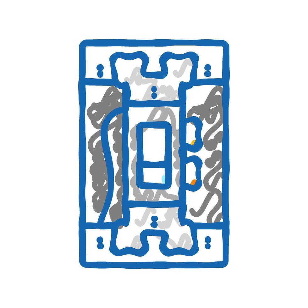 electric switch electrical engineer icon doodle illustration vector