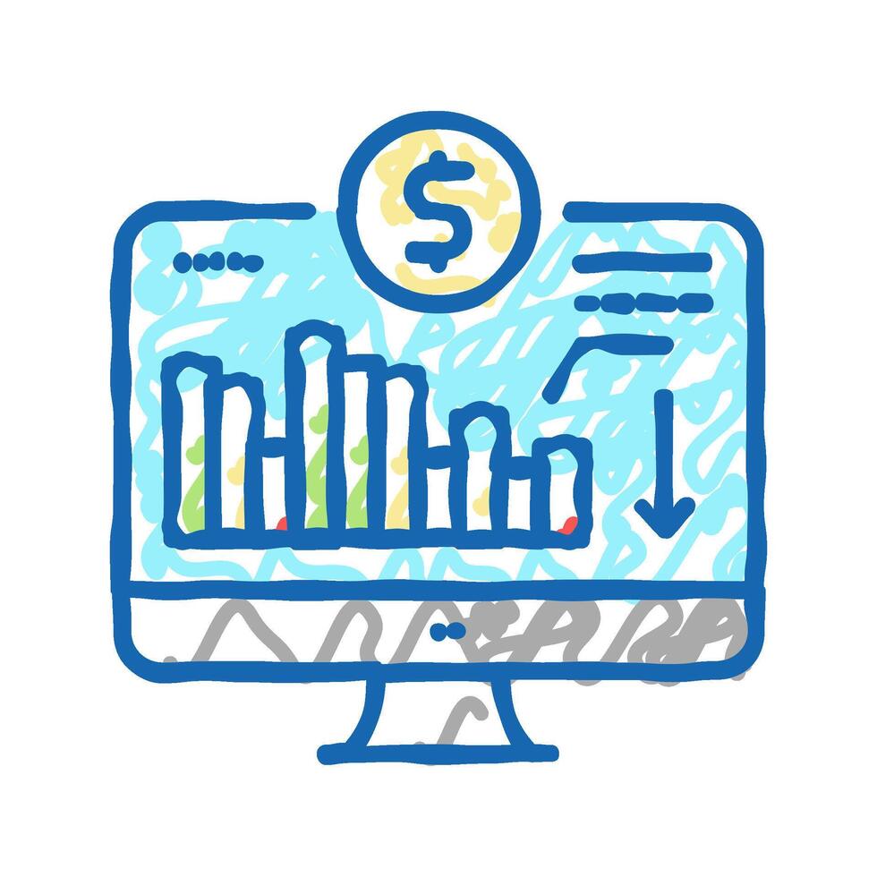 maintaining minimum required account balance icon doodle illustration vector