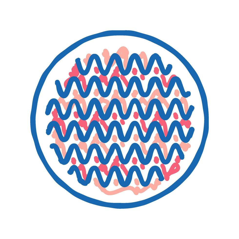 stretch fabric textile icon doodle illustration vector