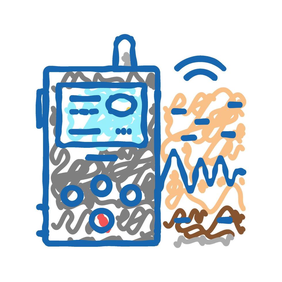vibration assessment icon doodle illustration vector