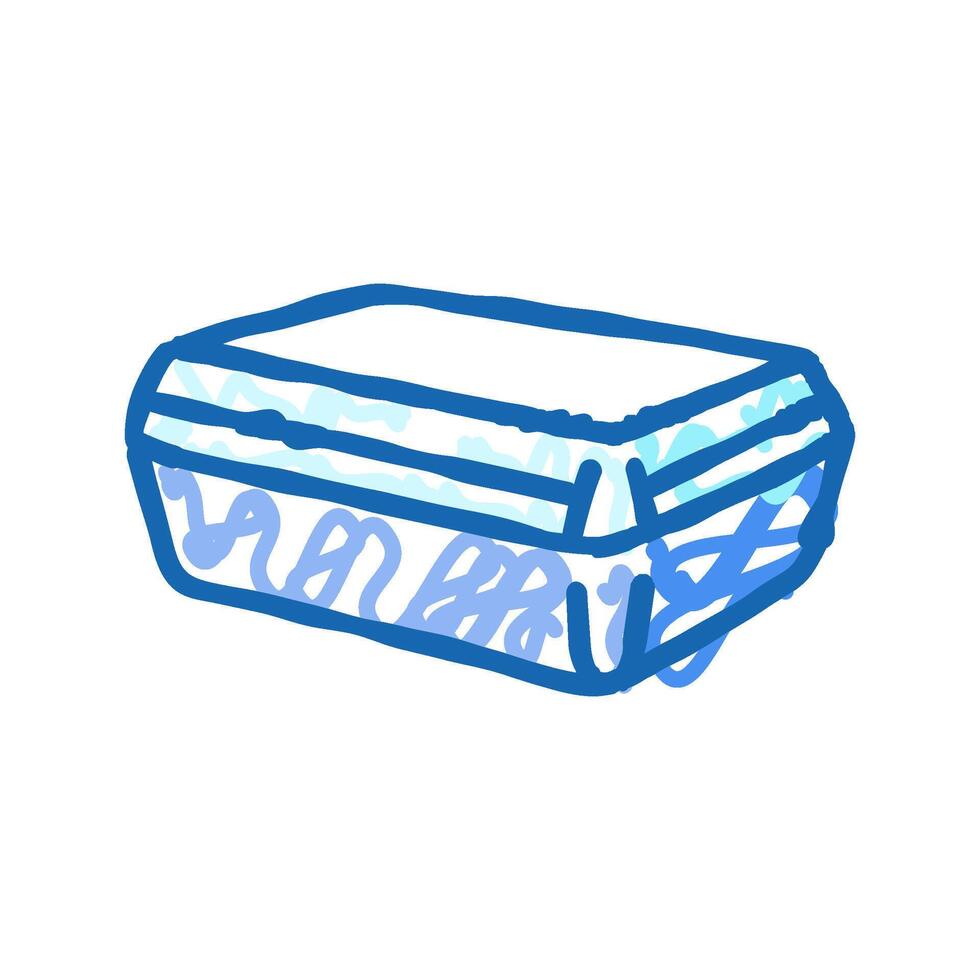 lunch box plastic school icon doodle illustration vector