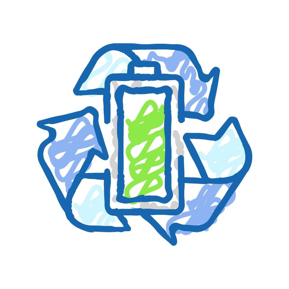 energy backup icon doodle illustration vector