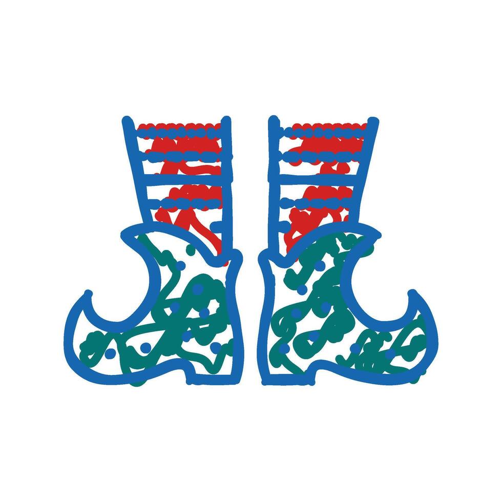 leg elf funny icon doodle illustration vector