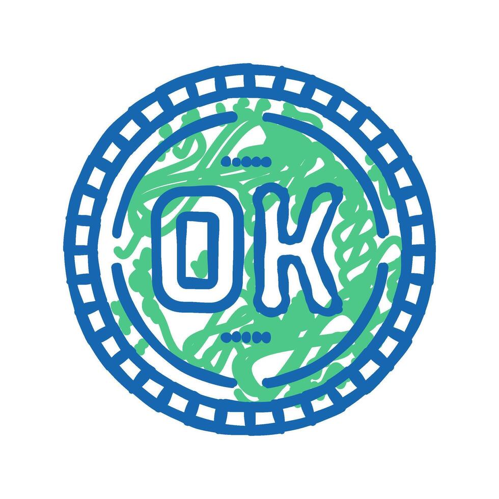 ok quality icon doodle illustration vector