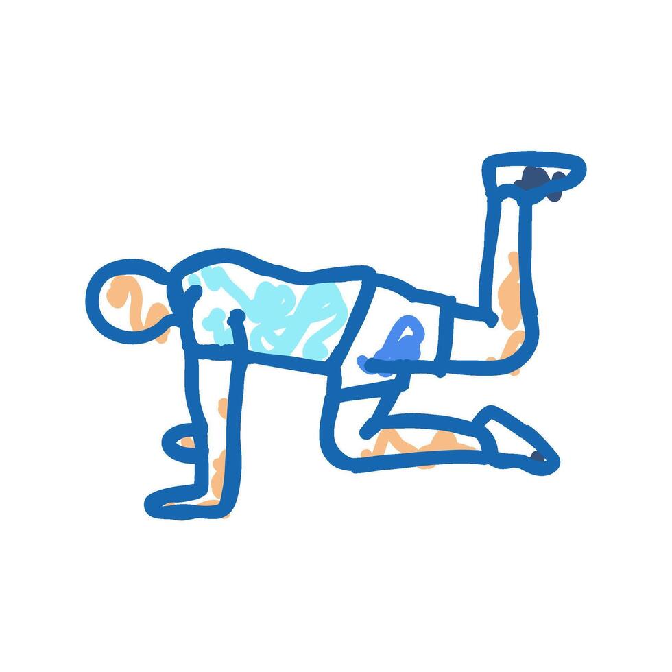 curtsy lunges fitness exercise leg icon doodle illustration vector