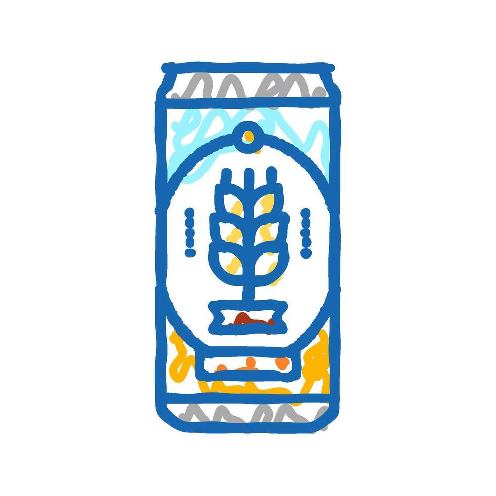 can beer drink icon doodle illustration vector