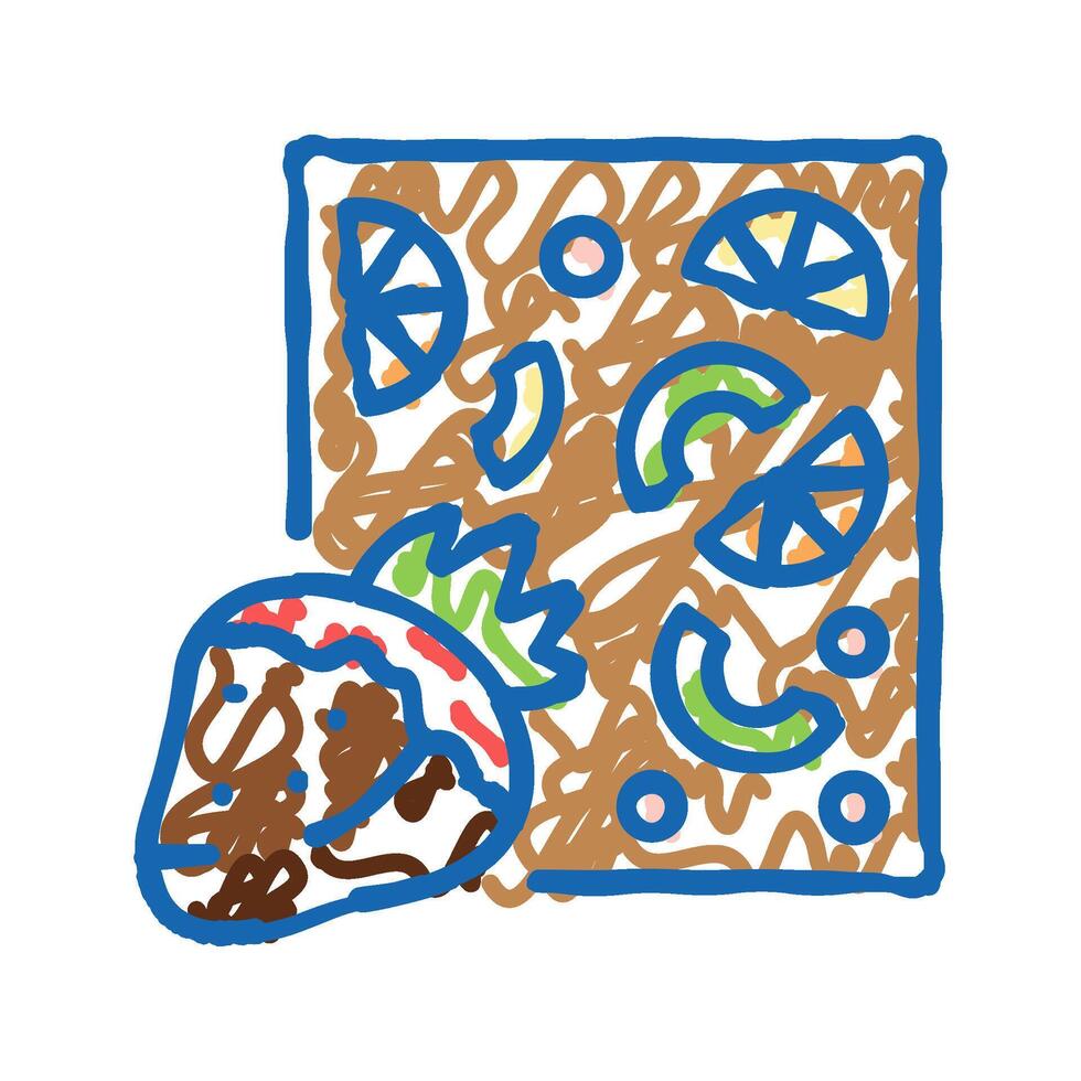 fruit chocolate icon doodle illustration vector