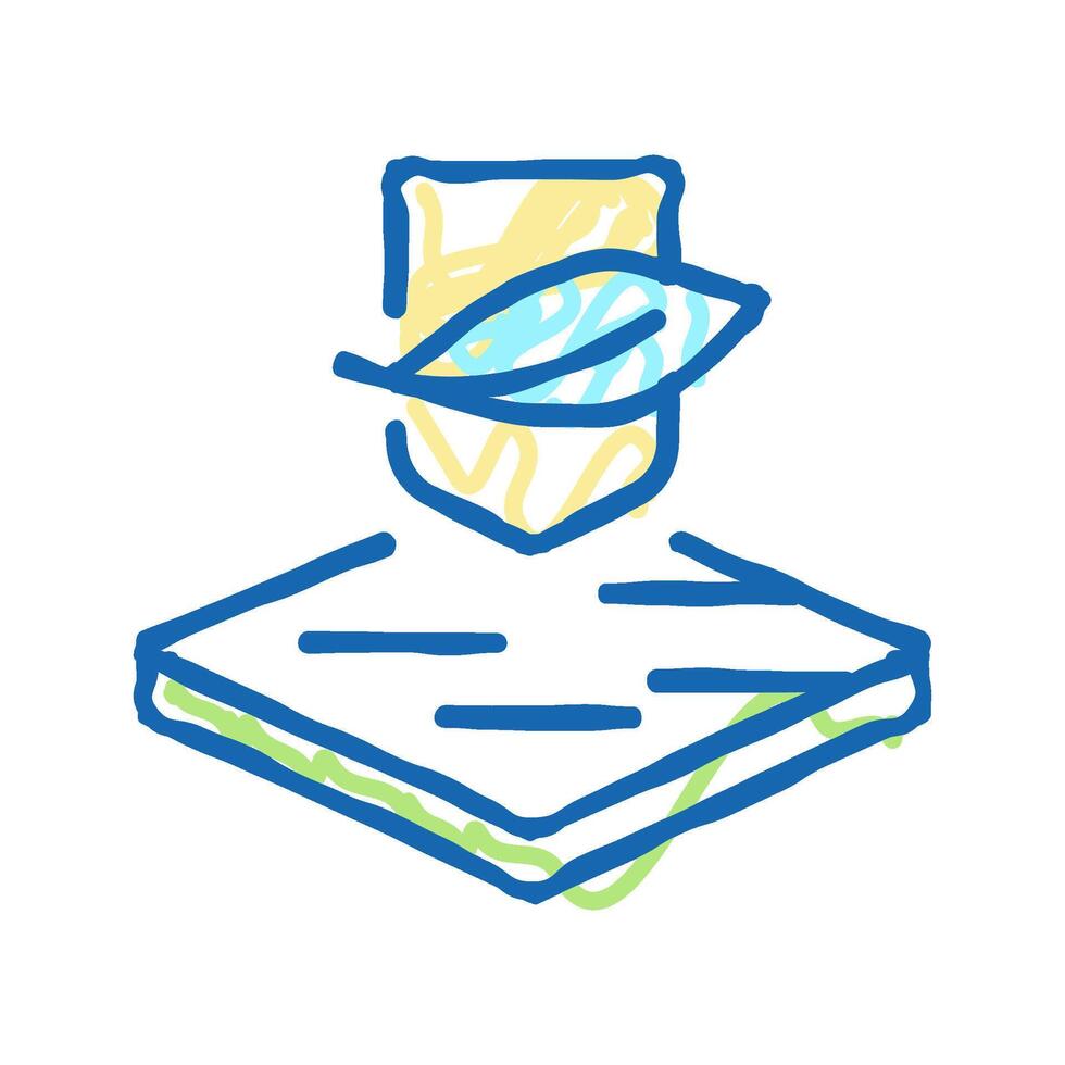 soft fabrics properties icon doodle illustration vector