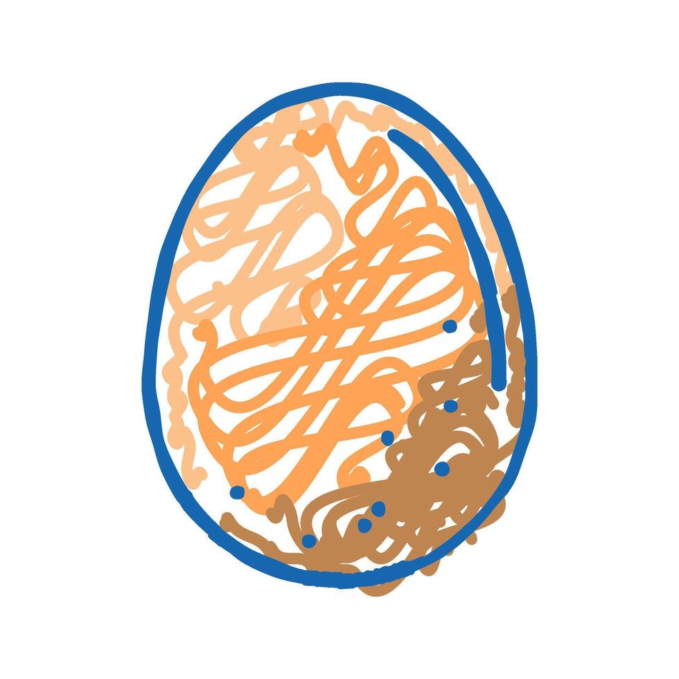 egg food hen icon doodle illustration vector