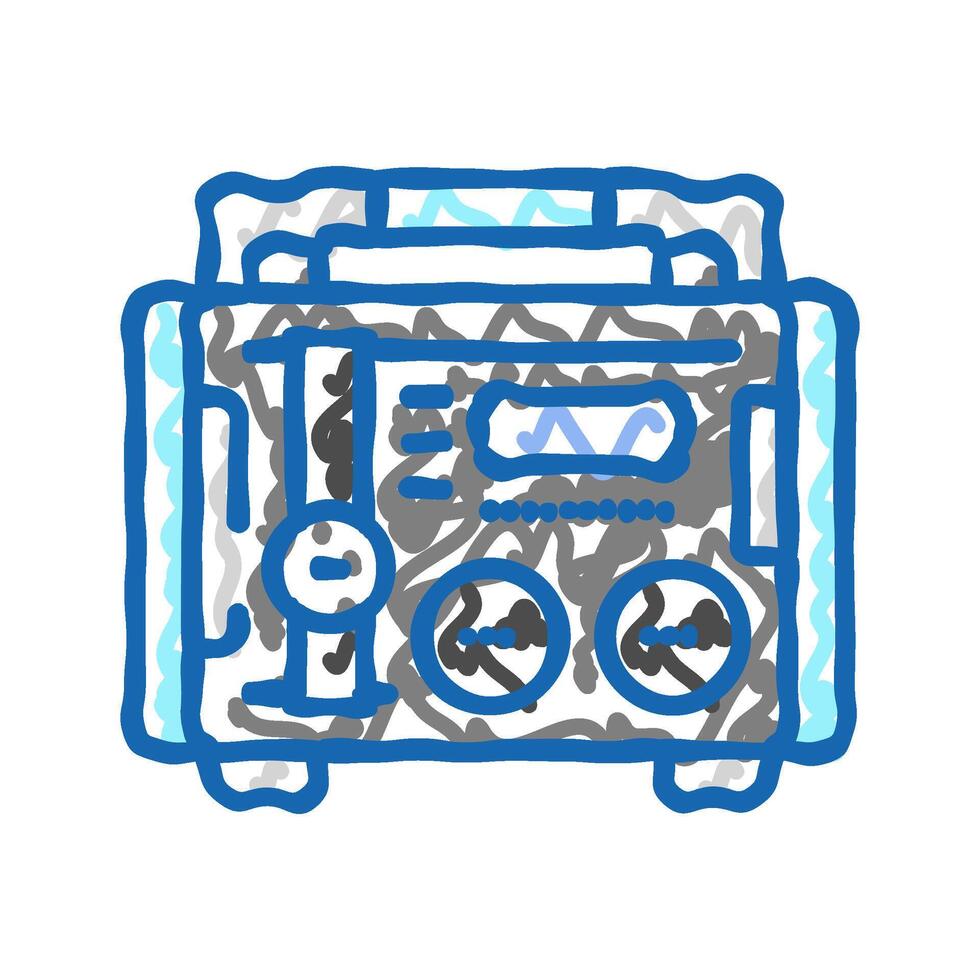 portable power generator icon doodle illustration vector