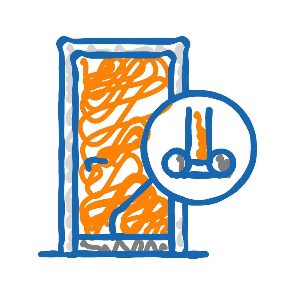 draft stopper garage tool icon doodle illustration vector