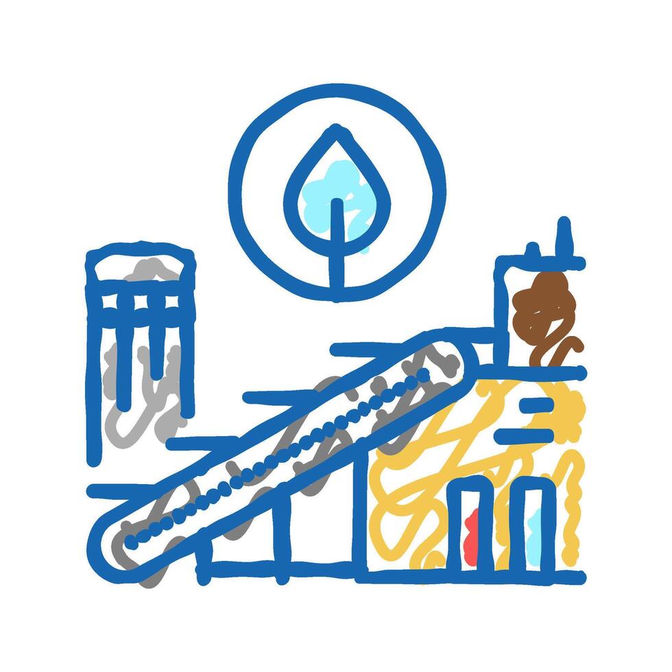 environmental technologies icon doodle illustration vector