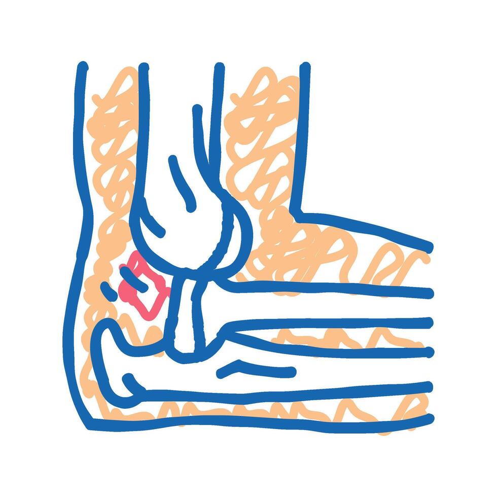 broken smartphone screen icon doodle illustration vector