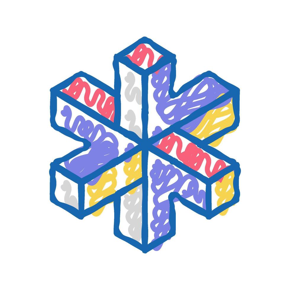 escher impossible geometric shape icon doodle illustration vector