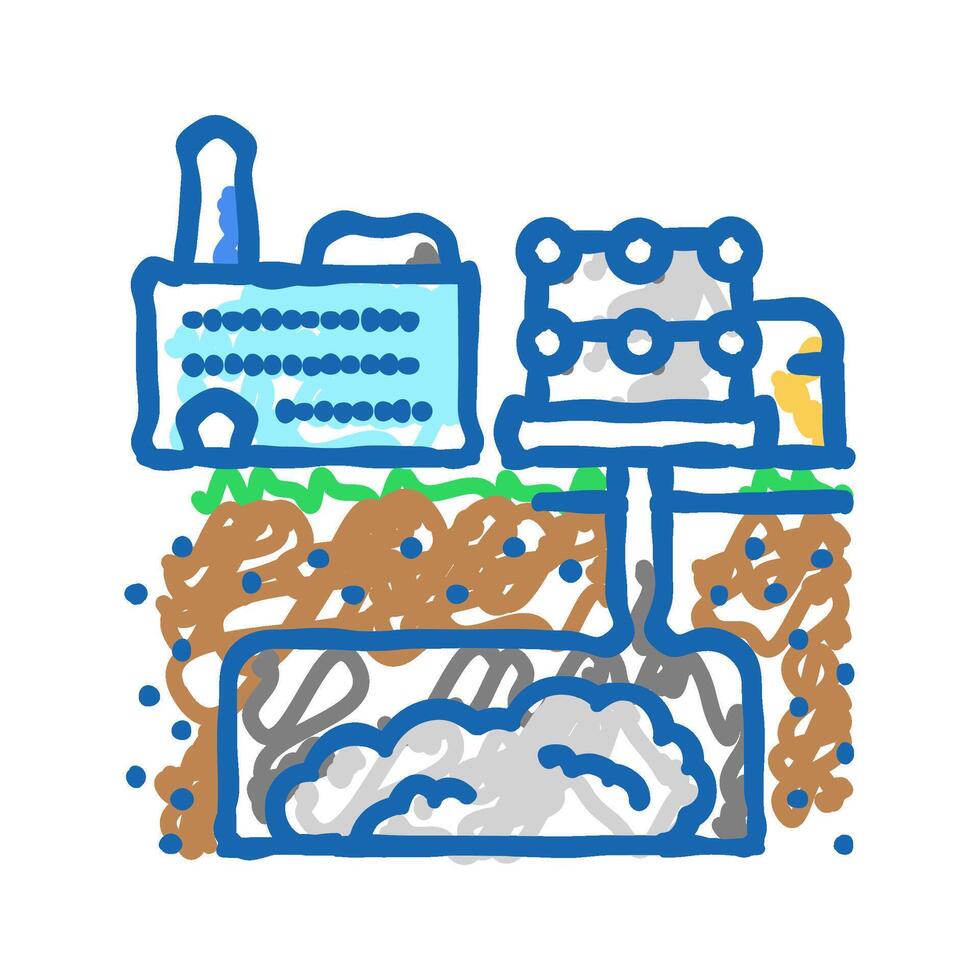 sequestration carbon icon doodle illustration vector