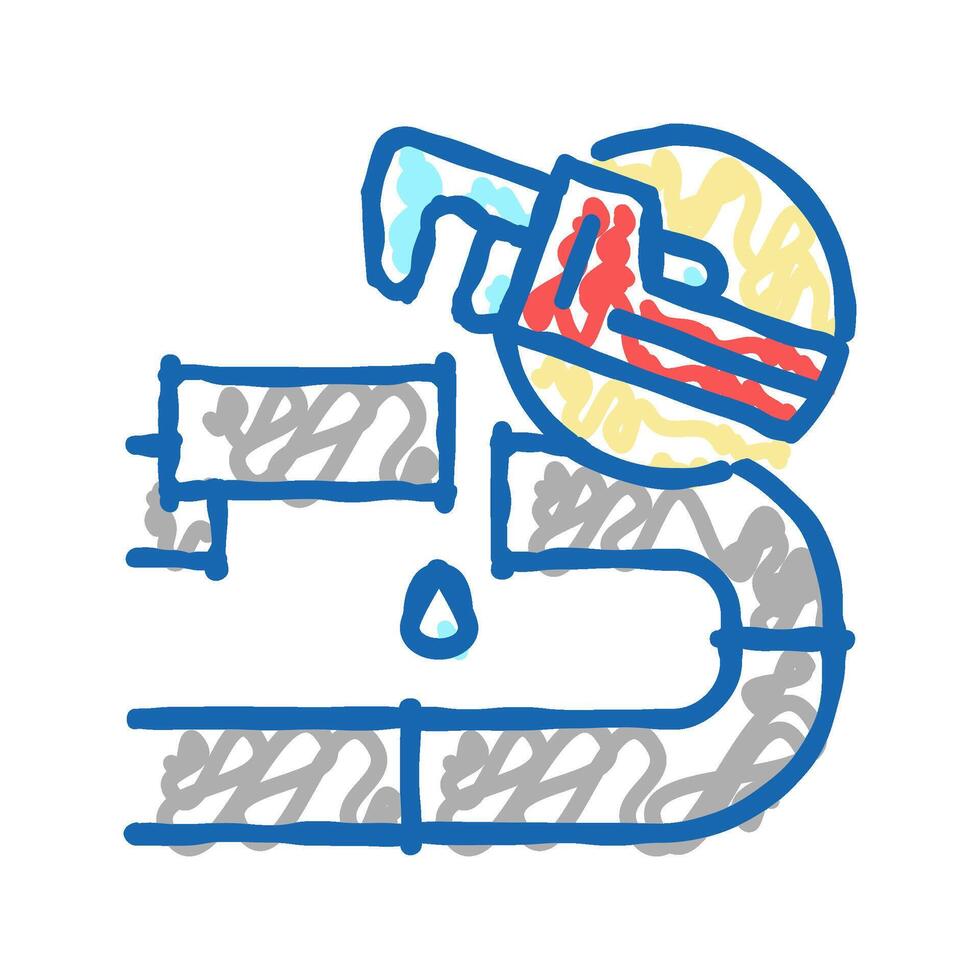 plumbing repair icon doodle illustration vector