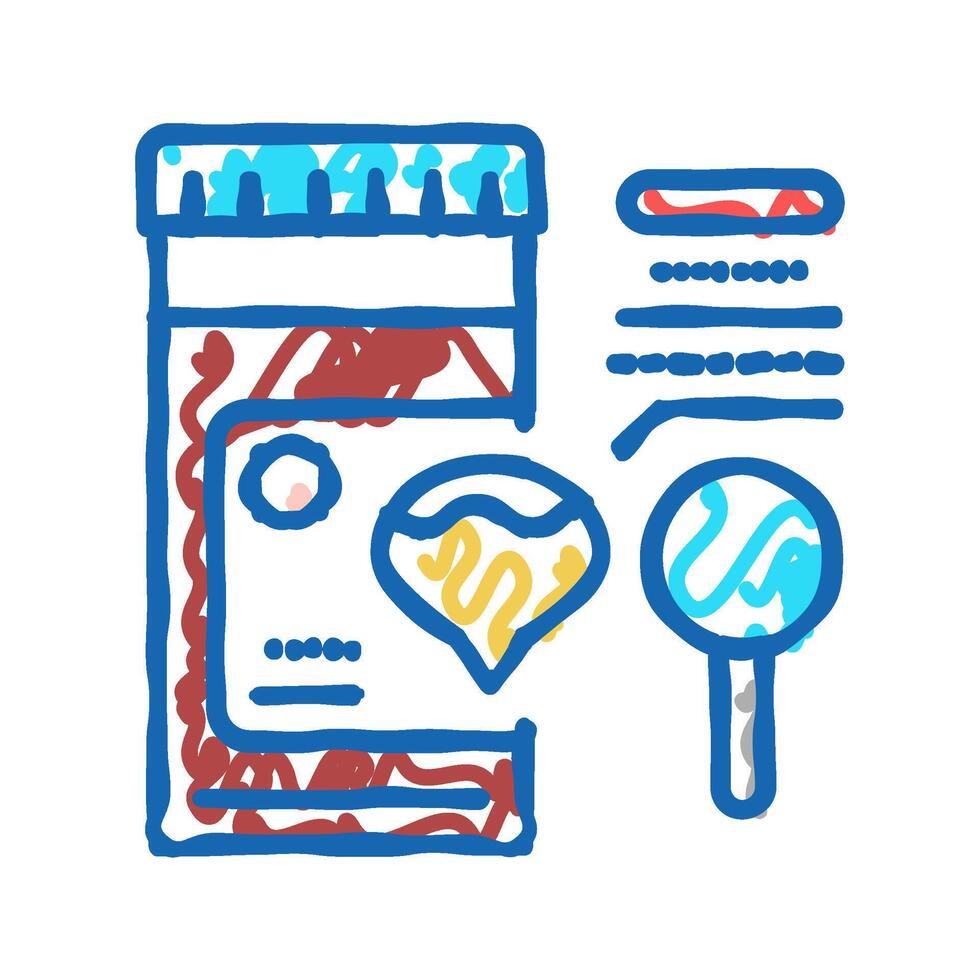 dark urine hepatitis icon doodle illustration vector