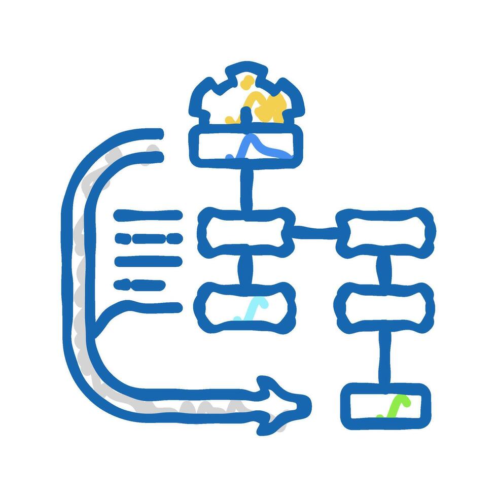 uml diagrams analyst icon doodle illustration vector