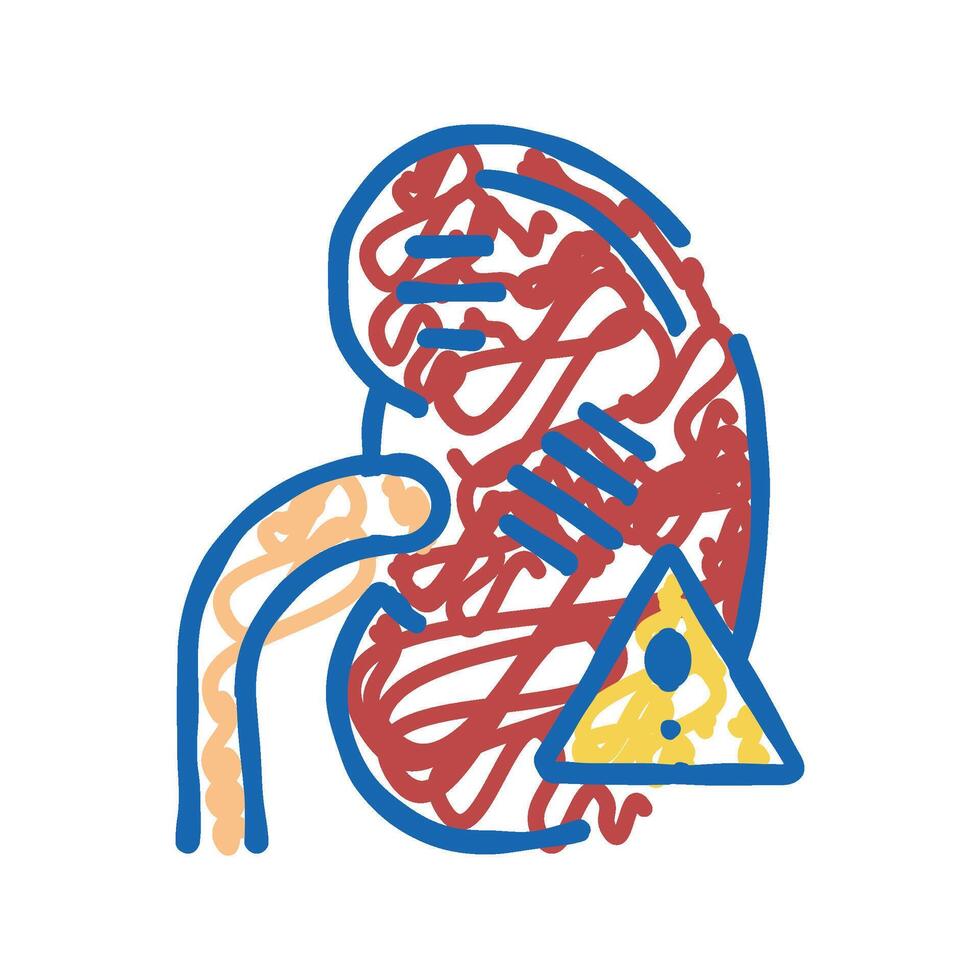 renal failure icon doodle illustration vector